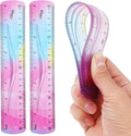 Grevosea 2 Pieces Flexible Ruler, 20cm/8inch Plastic Ruler Shatterproof by Unknown