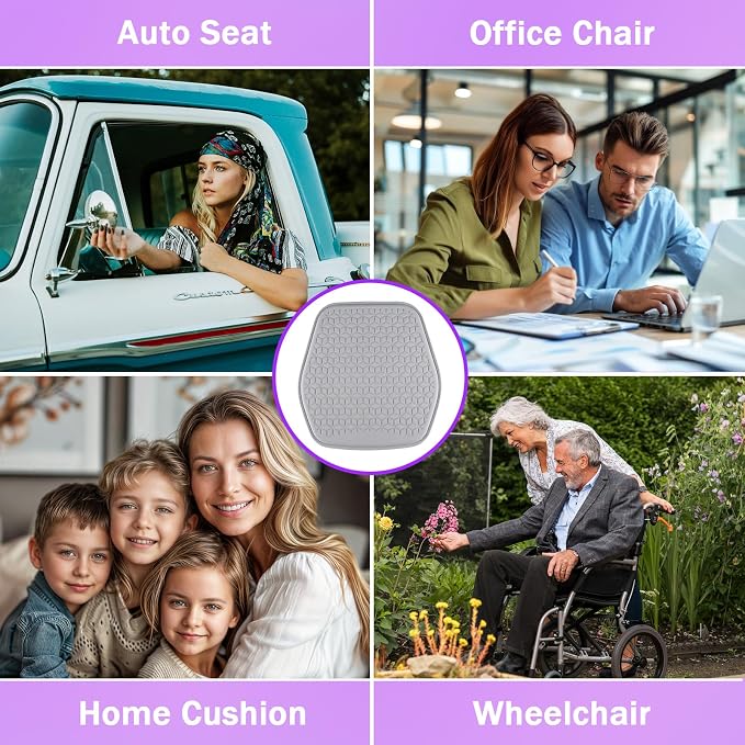 Thin Gel Seat Cushion for Car Seat, Office Chair, Wheelchair, Golf Cart - Image 6