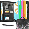 Portfolio Binder 3 Ring Includes Pen and 5 Dividers by NATISERAUM