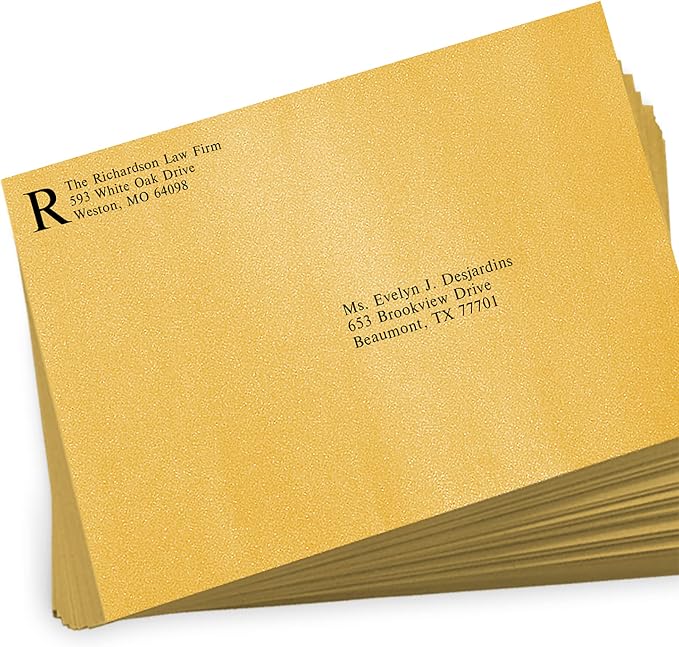 LUXPaper 9 x 12 Booklet Envelopes | Gold Metallic | 80lb. Text | 50 Qty - Image 5