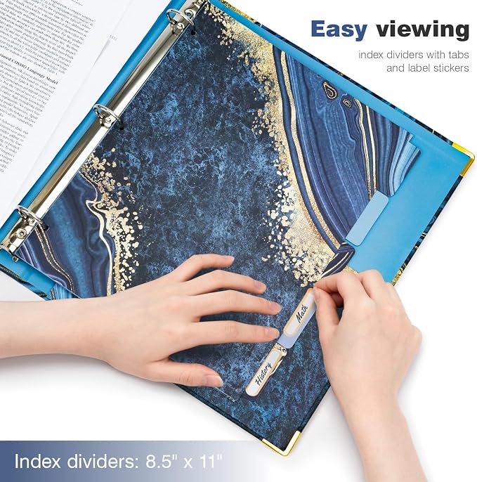 Ospelelf 3 Ring Binder, 1 Inch, Cute Letter Size - Image 6