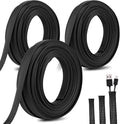 150 Feet 1/4, 3/8 Inches Braided Wire Loom PET Cable Loom Expandable Braided by Unknown