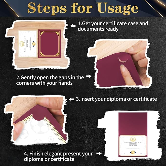 30 Packs Certificate Holders, Burgundy Certificate Covers, Diploma Holders - Image 5
