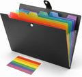 Tungta Accordion File Organizer Letter Size 7 Pocket Rainbow Labels Office | by Unknown