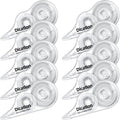 White Correction Tape 10 Pack, Easy Use Roller Applicator, Instant Dry by Dicatlon