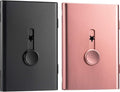 Tatuo 2 Pcs Black/rose Gold 2 Pack Thumb Drive Business Card Holder Stainless by Tatuo