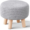 Wimarsbon Small Ottomans, 100% Hand Knitted Pouf Ottoman, Round Footrest by Wimarsbon