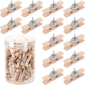 SANNIX 100Pcs Wooden Push Pin Clips, Decorative Clips by SANNIX