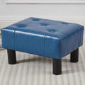 Small Foot Stool Ottoman, Faux Leather Footstool Ottoman Foot Rest by FIMIVIBI