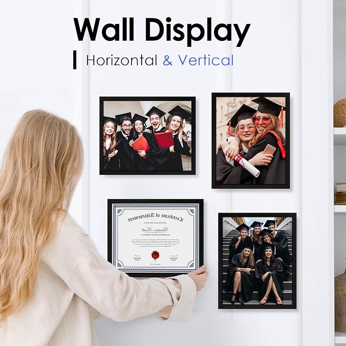 FIXSMITH 8.5x11 Diploma Frame, 2 Pack Certificate Frames - Image 5