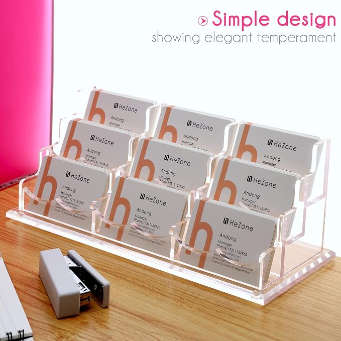 HeZone Business Card Holder for Desk - Image 4