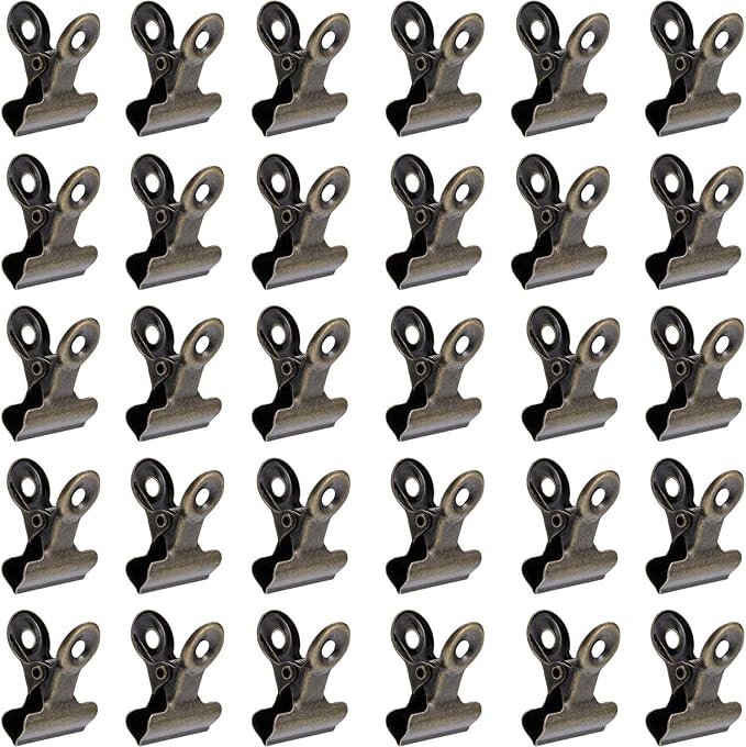 Boao 100 Pcs Mini Cyan Bronze Metal Clips Small Cyan Bronze Binder Clips Bulk by Boao