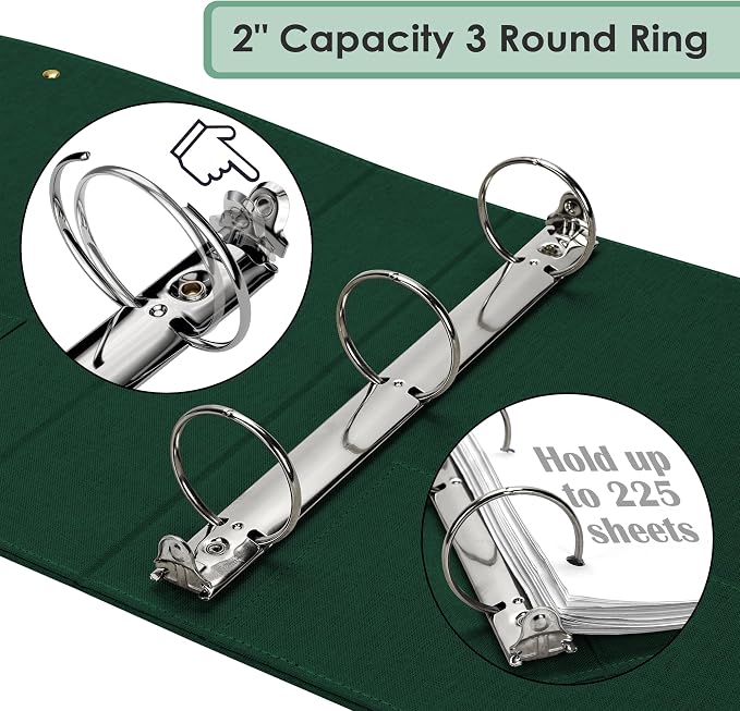 EYROZILL 3 Ring Binder 2 Inch, Binder - Image 3