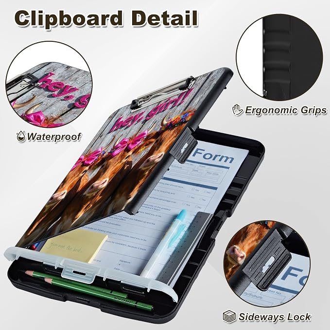 Clipboard with Storage, Nursing Clip Board 8.5 x 11 Storage Organization Box - Image 5