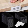 Containlol 30 Pcs Moveable Shelf Label Holders Clear Transparent Plastic by Containlol