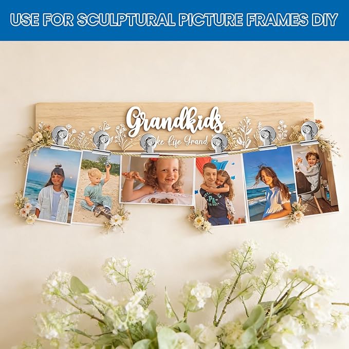 DIYMAG Magnetic Clips, 60 Pack Personalized Sculpture Photo Frame Collage - Image 3