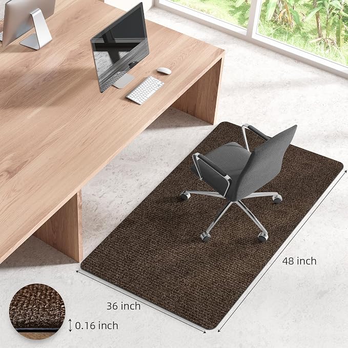 Office Chair Mat for Hardwood and Tile Floor, Anti-Slip Mat for Rolling Chair - Image 3