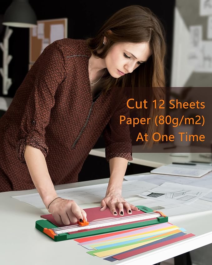 Firbon Green A4 Paper Cutter 12 Inch Titanium Straight Paper Trimmer - Image 5