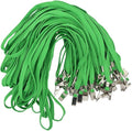 Bird Fiy 50 Pcs Cotton Lanyards Bulldog Clip 32-inch Flat Braid Neck Lanyard by BirdFiy