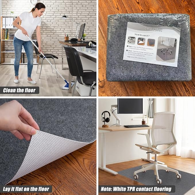 Sycoodeal Office Chair Mat for Hardwood Floor, Office Computer Gaming Chair Mat - Image 7