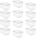 Vtopmart 12 Pack Clear Stackable Storage Bins by Vtopmart