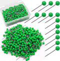 500Pcs Green Map Pins, 1/8 Inch Map Tacks, Round Ball Head Map Push Pins by Auvotuis