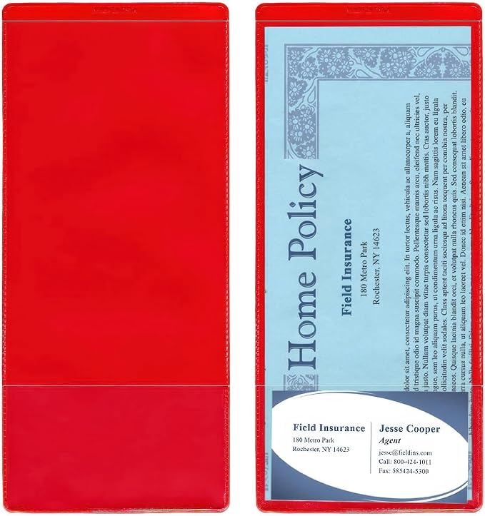 StoreSMART - Red Plastic Policy Holders - 25 Pack - INS30-R-25 by StoreSMART