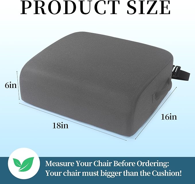 MABOZOO Extra Thick Chair Cushions, Office Chair Booster Seat Cushion to Raise - Image 3