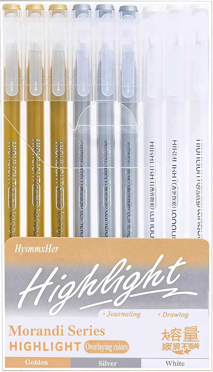 9 Colored Gel Pens Set, 0.6mm Fine Point by HysmmxHer