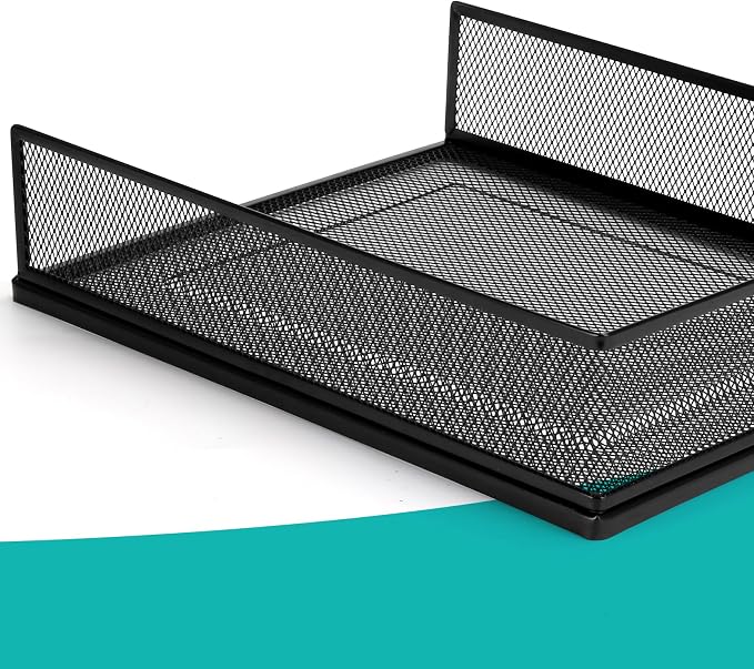 Wire Mesh Letter Trays Paper Tray Desk File Organizer, 2 Pack Stackable Metal - Image 6