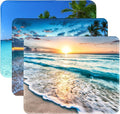 3 Pack Small Mouse pad Beach Square Mouse Mat by WUFCIYBO