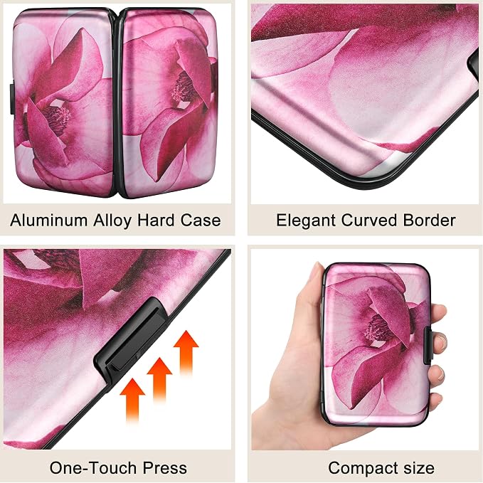 ELFISH Mini RFID Aluminum Wallet Credit Cards Holder Business Card Case Metal - Image 3