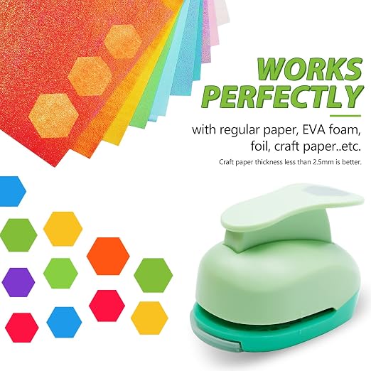 UCEC Hexagon Paper Punch, 2 Inch Hexagon Punch - Image 4