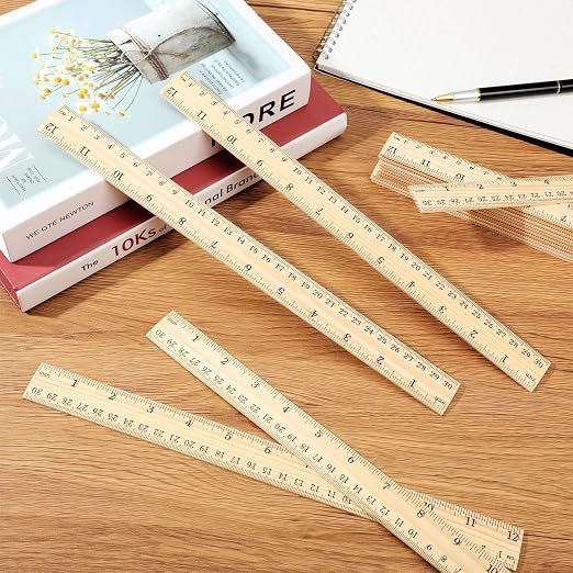 Zonon 30 Pcs Wooden Rulers Bulk 12 Inch Ruler - Image 7