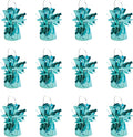 Beistle 50804 12-Piece LB Metallic Wrapped Balloon Weights, Light Blue by Beistle