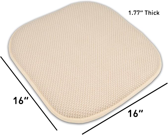Sweet Home Collection Cushion Memory Foam Chair Pads Honeycomb Nonslip Back - Image 4