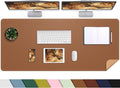 AFIING Leather Desk Pad Protector, Large Desk Mat by AFIING