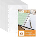 VOKOY 25 Pack 5.5x8.5 Inch Sheet Protectors by VOKOY