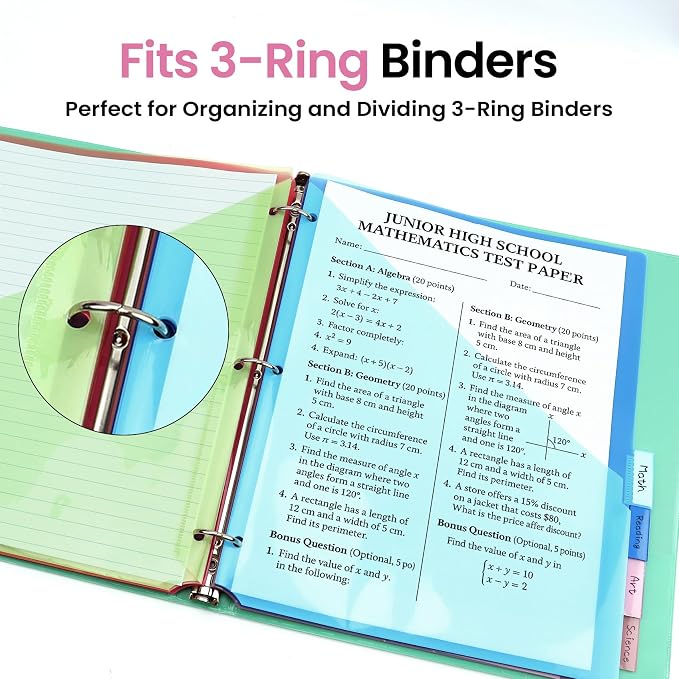 Taja 48 Count Dividers for 3 Ring Binder - Image 6