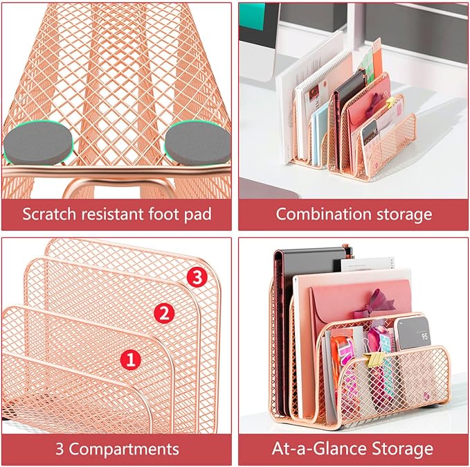 gianotter Mail Organizer Countertop, Mail Sorter - Image 6