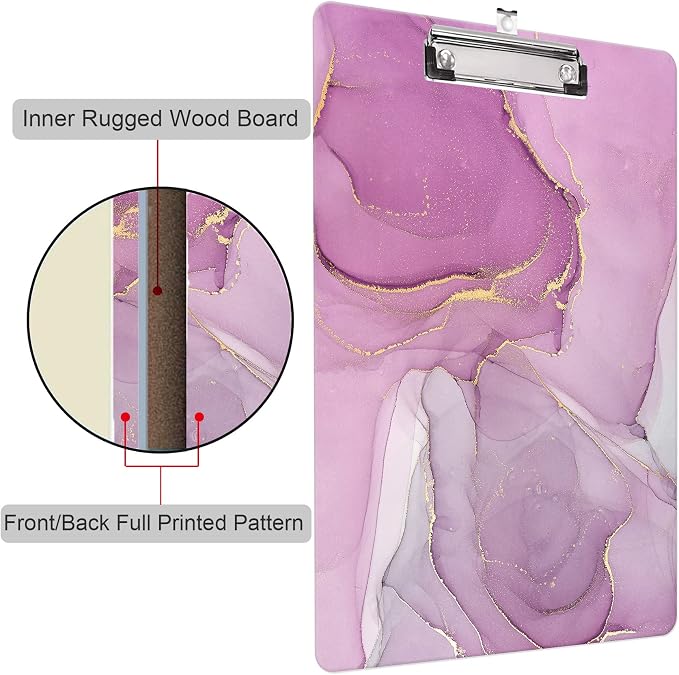 Fashion Clipboard, A4 Letter Size Wooden Decorative Clipboards - Image 5