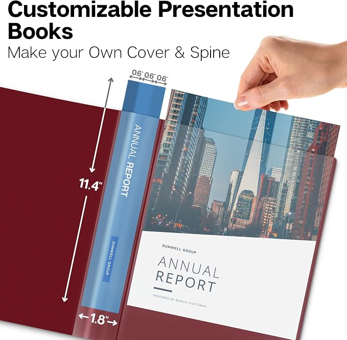 Dunwell Presentation Binder 24-Pocket, Displays 48 Pages, 8.5x11 Portfolio - Image 2