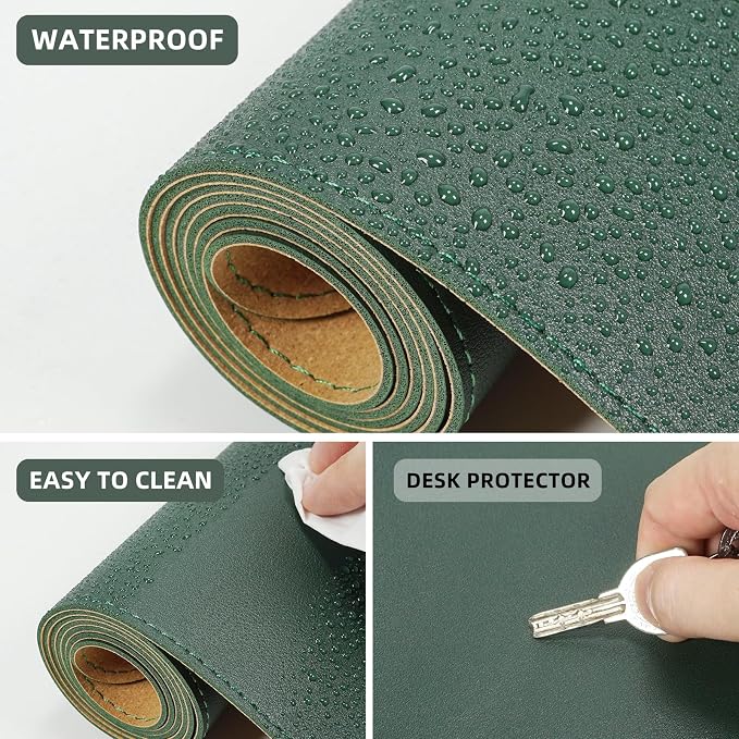 AFIING Leather Desk Pad Protector, Large Desk Mat - Image 5