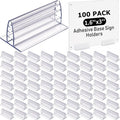 Fulmoon 100 Pcs Sign Holder, Adhesive Base Sign Holders Multiple Uses by Fulmoon