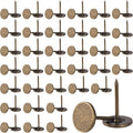120pcs Metal Thumb Tacks, 0.43x0.66in, Bronze | Iron Made, Heavy Duty Flat Head by Unknown