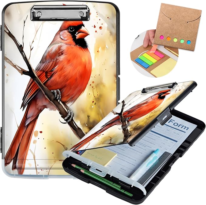 Clipboard with Storage, Storage Clipboard with Pen Holder, Heavy Duty Plastic by Unknown