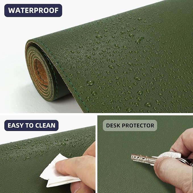 AFIING Leather Desk Pad Protector, Large Desk Mat - Image 4