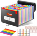 25 Pockets Accordion File Organizer Desktop Expanding File Folders by Unknown