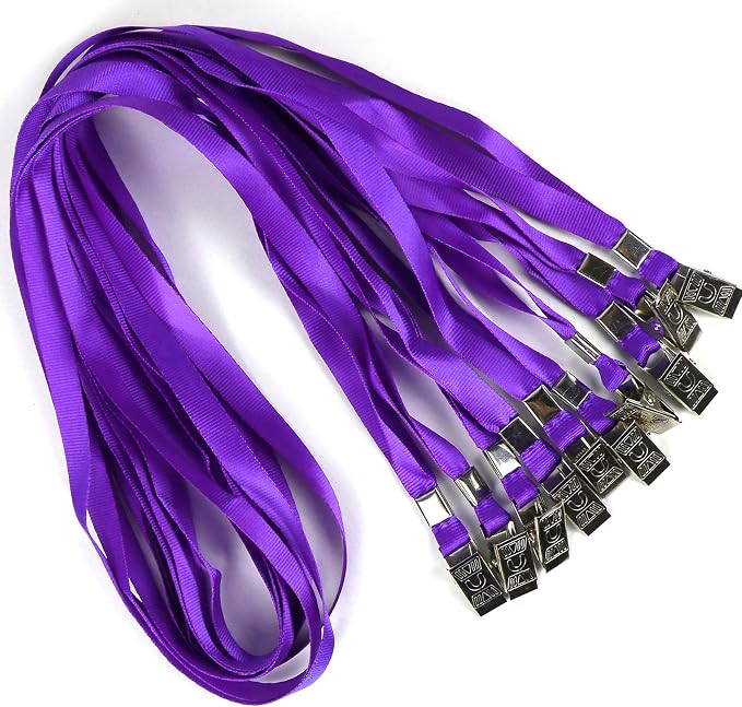 Bird Fiy Black Lanyards 100 Pack 34" Premium Lanyard Bulldog Clips Bulk Nylon by BirdFiy