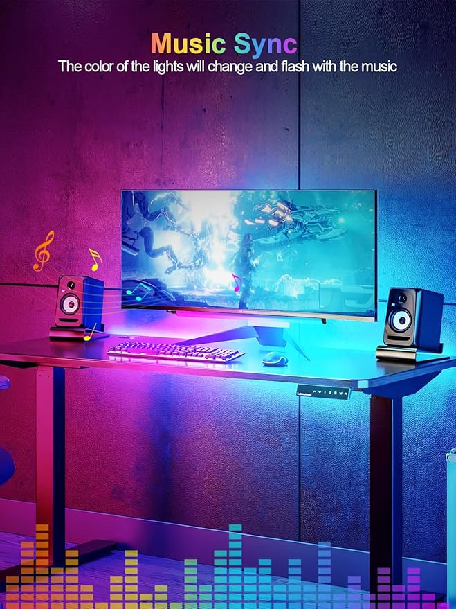 KANTUTOE Under Monitor Light Bar, App and Remote Control Gaming Ambient Lights - Image 4
